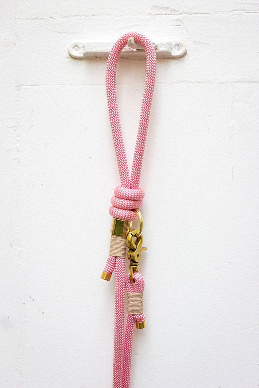 Tau-Freihandleine Pastellrosa (Gold, 240 cm / 10 mm)
