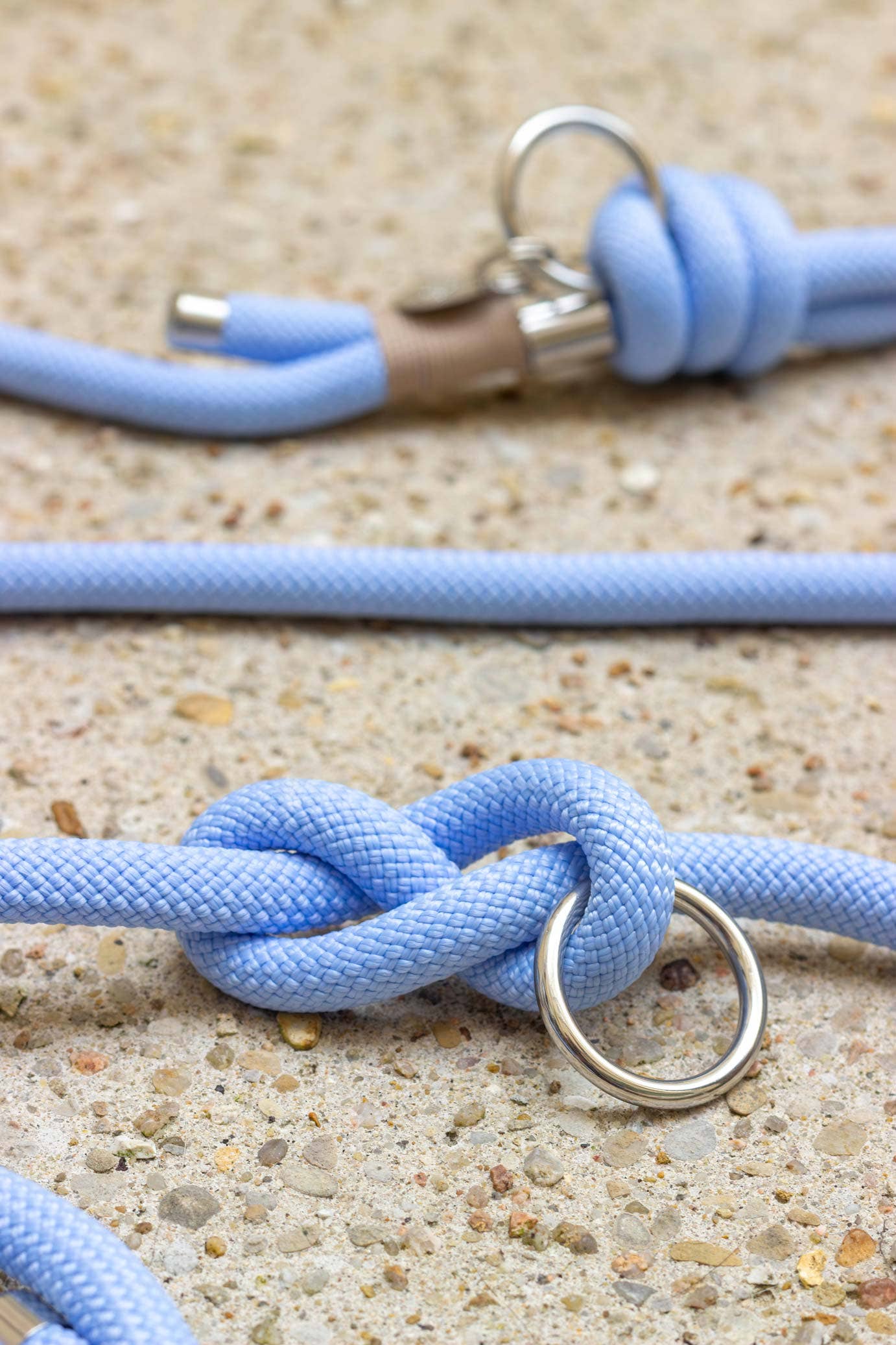 Tau-Freihandleine Polarblau (Gold, 240 cm / 10 mm)