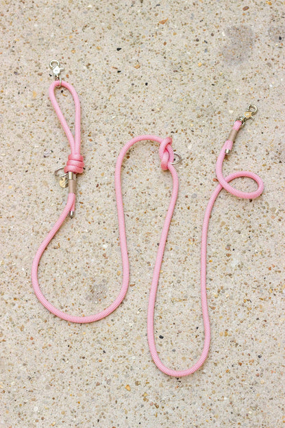 Tau-Freihandleine Pastellrosa (Gold, 240 cm / 10 mm)