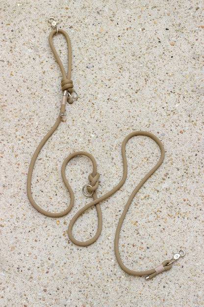 Lass Macchiato: Gold / 10 mm / Laisse mains libres 240 cm Freihandleine