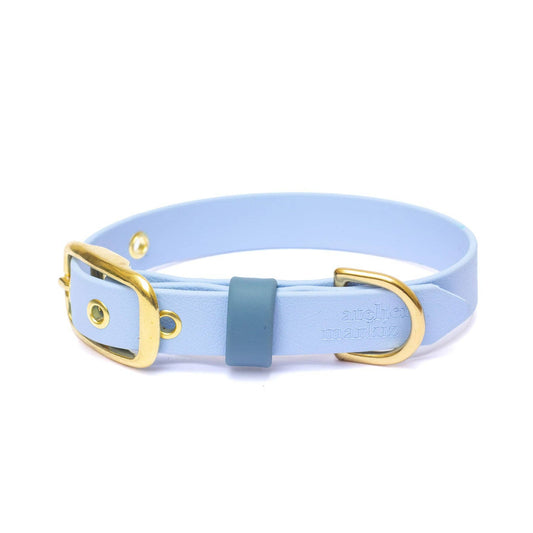 Wasserdichte Halskette Polarblau: Gold