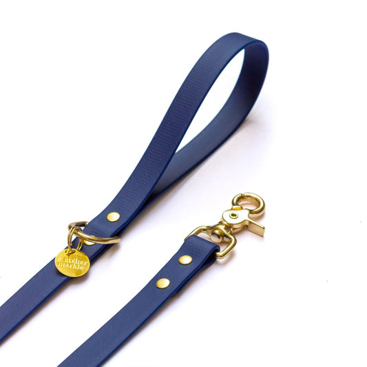 Wasserdichter Mantel Navy: Doré / Laisse simple 180 cm