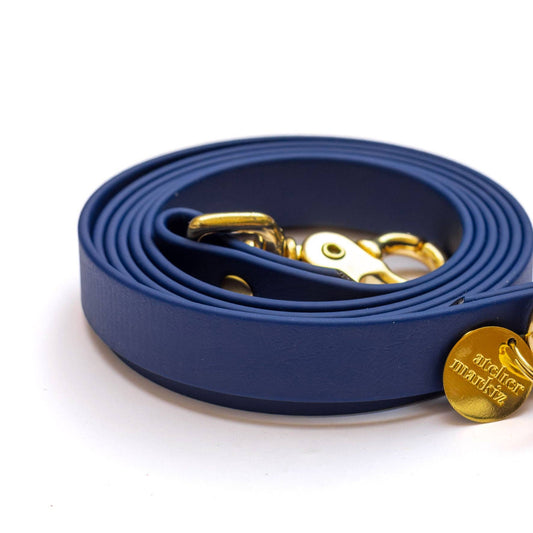 Wasserdichter Mantel Navy: Doré / Laisse mains libres 240 cm Freihandleine