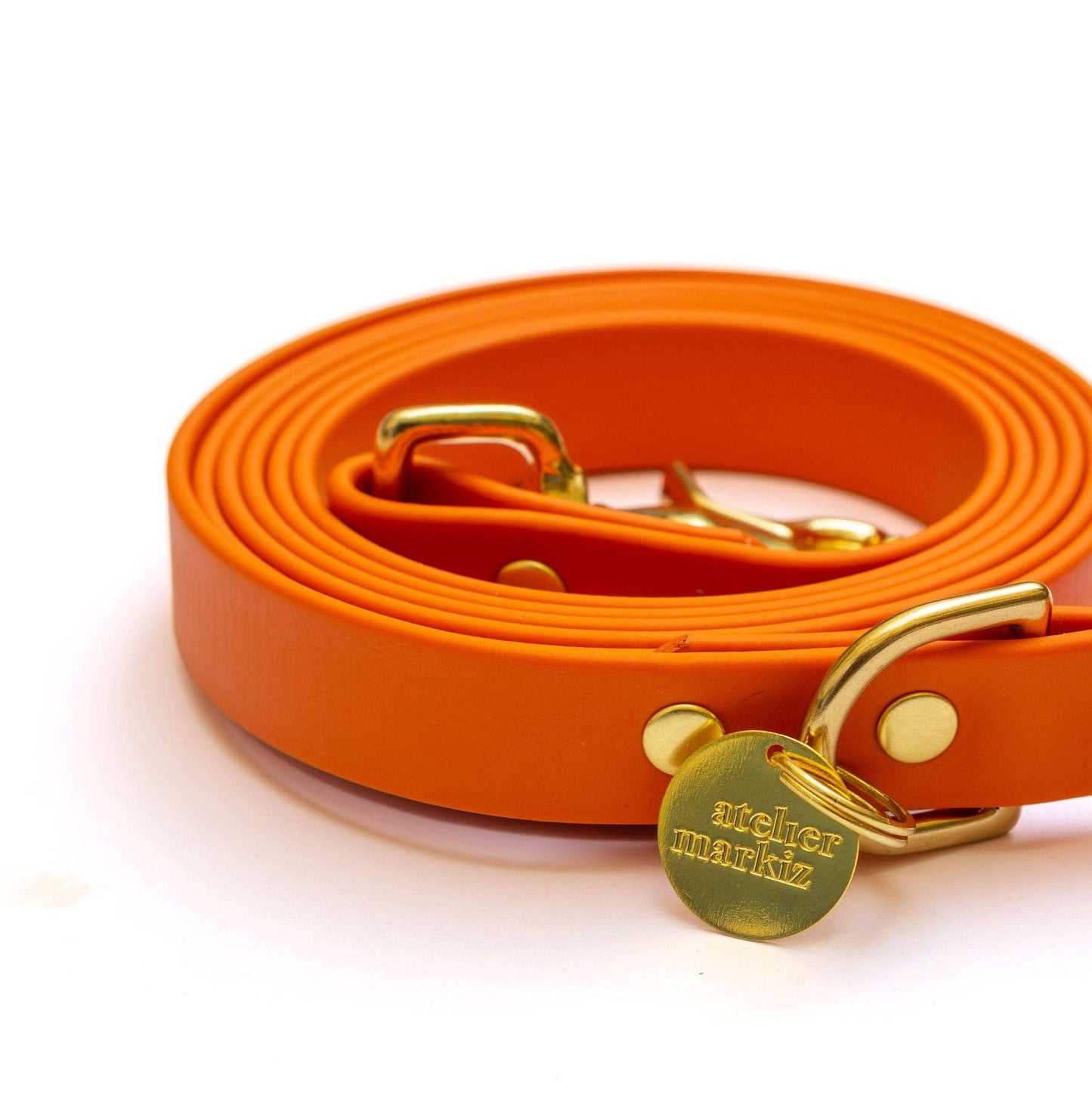 Wasserdichter Mantel Tangerine: Gold / 240 cm lange Freihandleine