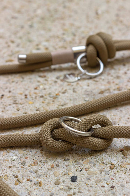 Lass Macchiato: Gold / 10 mm / Laisse mains libres 240 cm Freihandleine